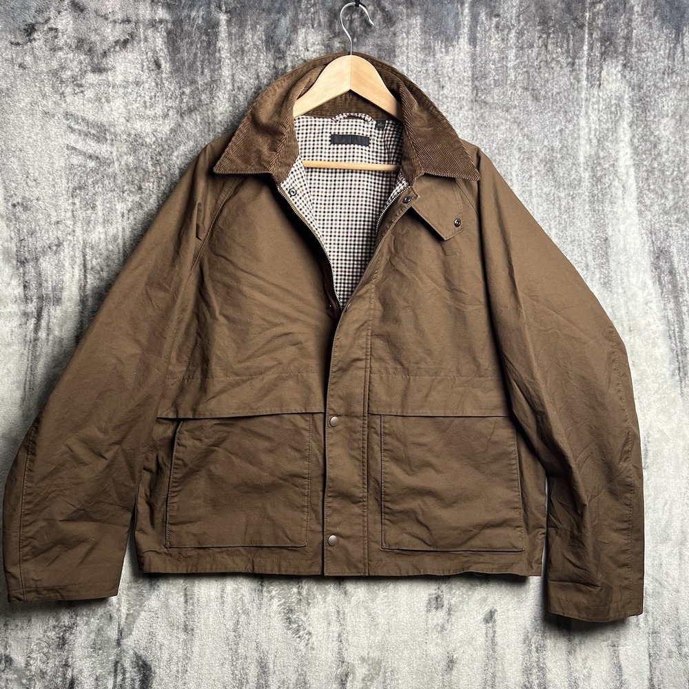 UNIQLO Utility Short Blouson Brown Men's Size Large Cotton Jacket